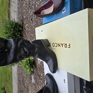 Franco Sarto Sleek Black Leather Boots